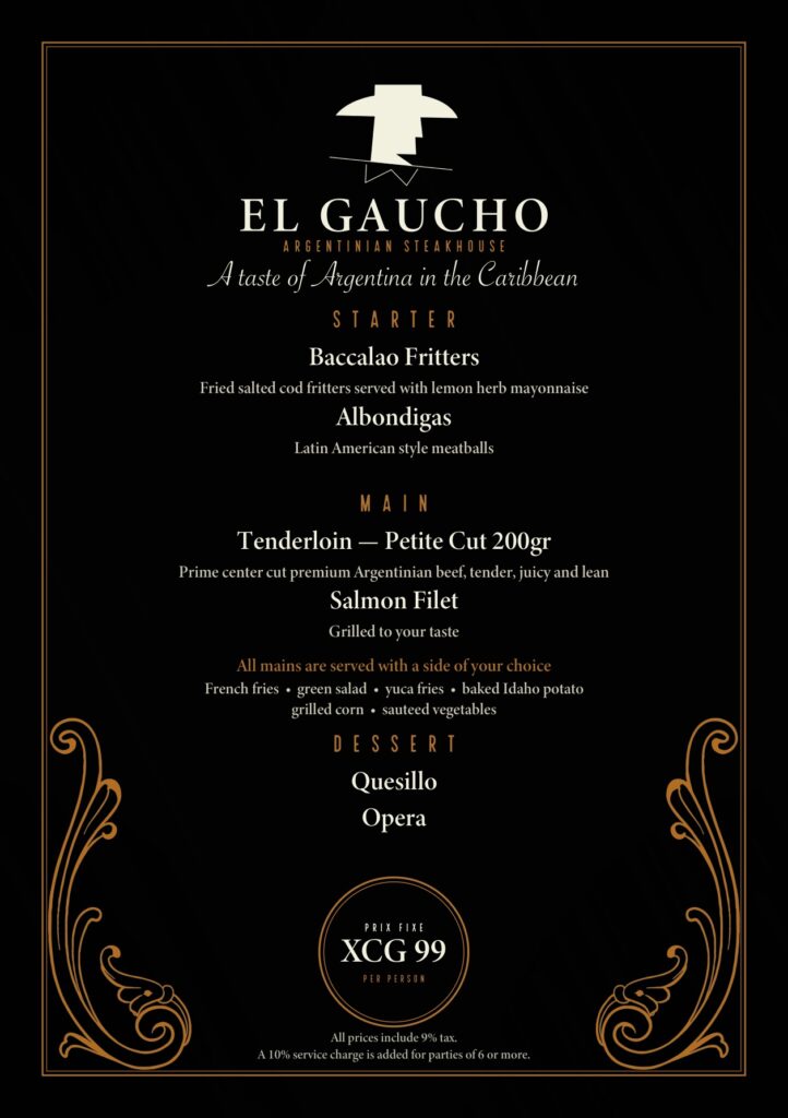 El Gaucho | DineOut menu 2026