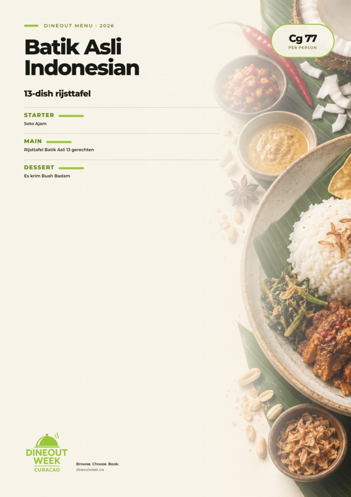 Batik Asli | 13-dish rijsttafel · Cg 77