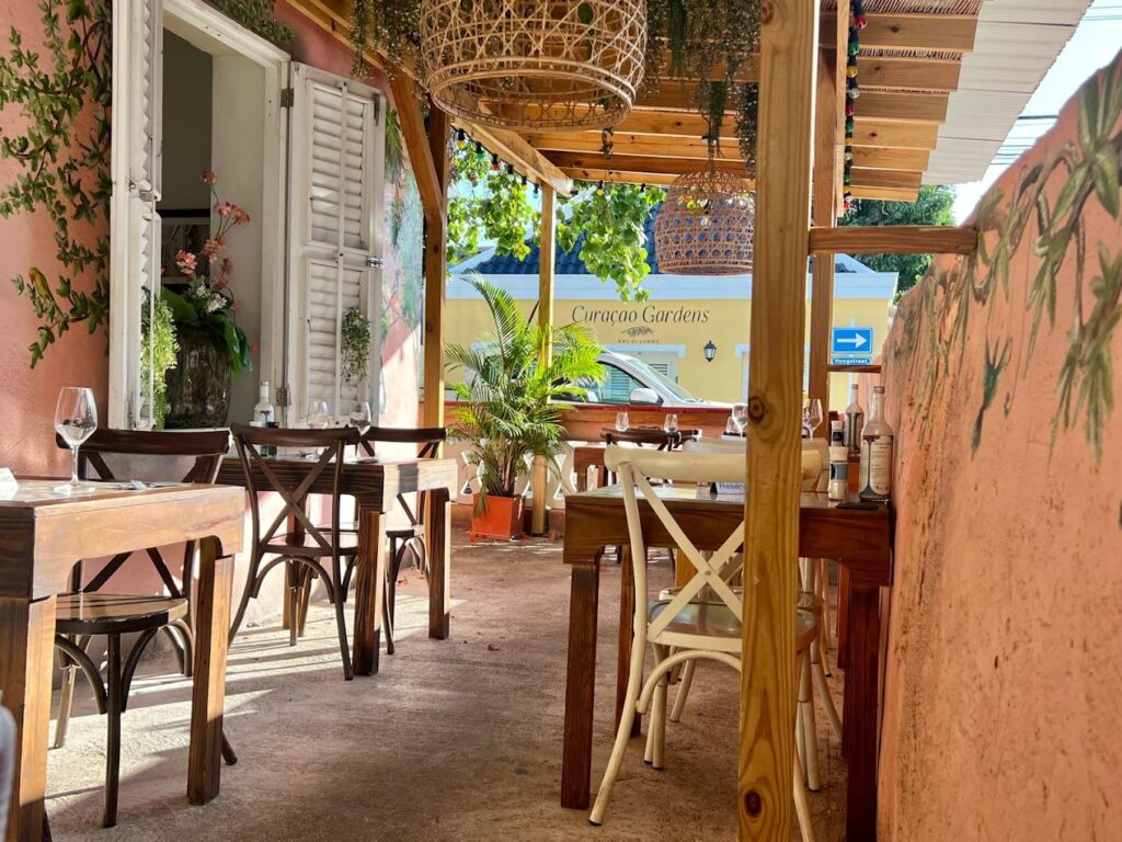 Colorful patio at Maira's Kitchen