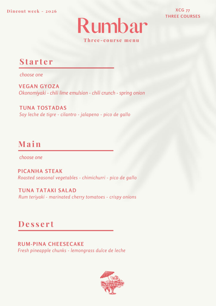 Rumbar | Three-course menu 2026