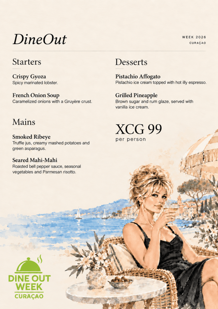Saint Tropez Ocean Club | DineOut Week Menu XCG 99 - page 1