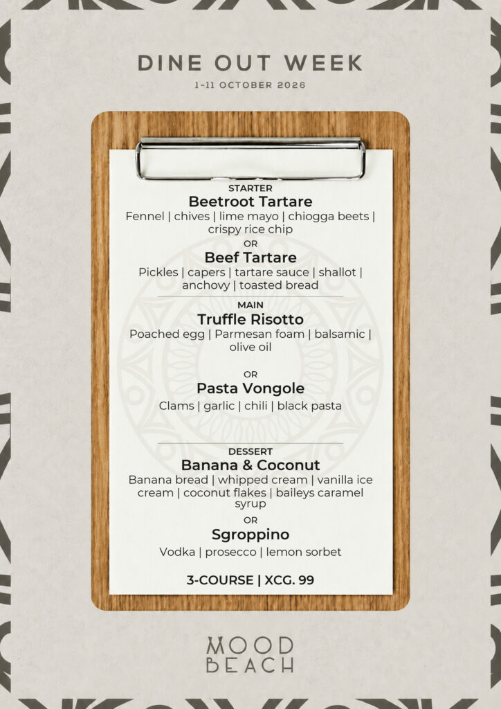 Three-course menu · Cg 99