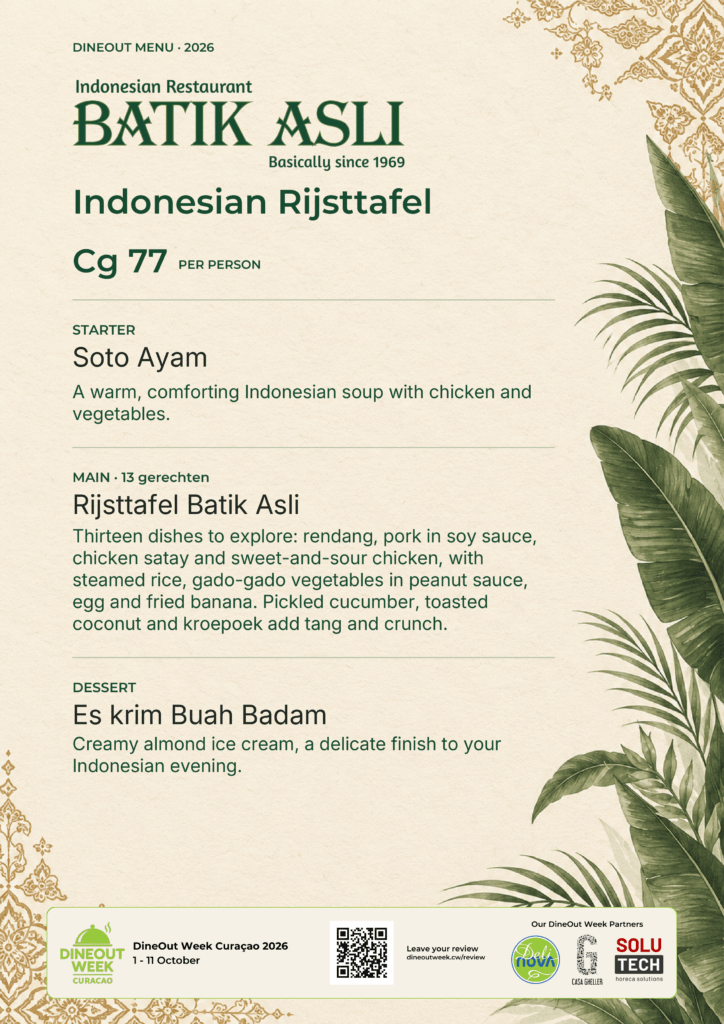 Batik Asli | 13-dish rijsttafel · Cg 77