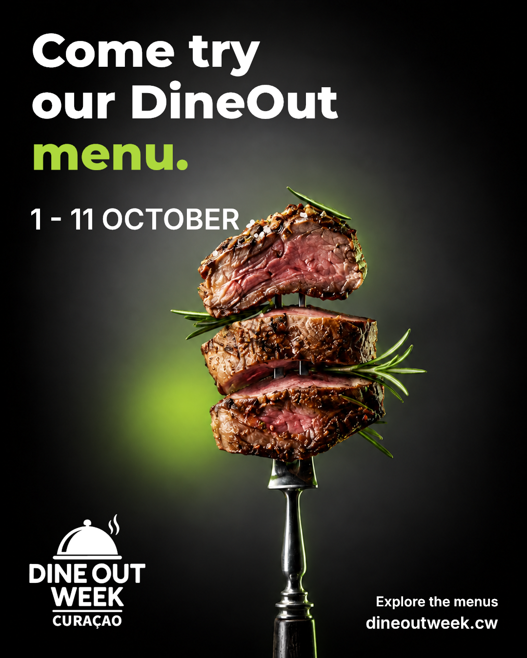 Come try our DineOut menu. 1 - 11 October.
